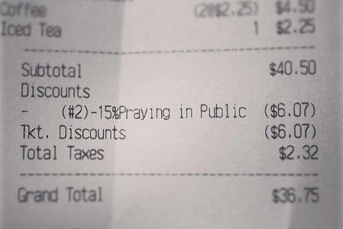 diner-offers-15-discount-praying